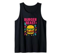 Burger Beast - Divertente Design con Cibo al Neon Canotta