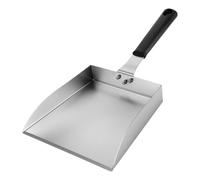 burger griddle spatula - stainless steel pancake flipper with beveled edges, large smash patty scraper for flat top grill bbq | camping and cooking, sturdy & easy to clean accessories