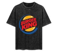Burger King Men Black T-Shirt Print Unisex Cotton Tee Shirt M