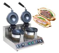 Burger Machine, Hamburger da taglio commerciale, cialde da gelato, Panini elettrici non a bastone, Panini da cucina a temperatura regolabile compresa tra 50 e 300 capsule,B