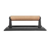 Burger Press, Burger Smasher Tortilla Press Blance con Manico in Legno Cast Iron Grill e Peso di Bistecca per Piastra, Grill Esterno, Panini, Tortilla