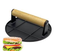 Burger Press - Ghisa Grill Press, Peso Di Hamburger Rotondo | Maniglia Anti-scintilla, Presa Di Pressione Non Slip, Piastra Piatta Per Pancetta, Sandwich, Hamburger, Bistecca Bruciatura, Barbecue All'