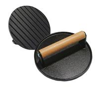 Burger Press, produttore di hamburger rotondo per impieghi pesanti, presser di hamburger in metallo, maniglia ergonomica per griglia, barbecue, festa, picnic, campeggio, portelloni, cottura all'aperto