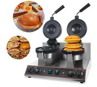 Burgermaker Elettrico - Ufo Pressa per Hamburger 1200 W + 1200 W Antiaderente Macchina per Hamburger 50 - 300 °c, Regolazione Della Temperatura 0 - 5 Minuti, Per Uso Domestico E Commerciale