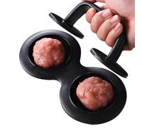 Burgerpress-Set con forme di polpette riempite con doppio foro | Anello di forma di carne non ala | Curse funeraria per barbecue beef veggie hamburger, barbecue cucina forniture |