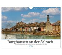 Burghausen an der Salzach (Wandkalender 2026 DIN A4 quer), CALVENDO Monatskalender: Die längste Burg der Welt entdecken