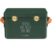 Burgon & Ball Contenitore Porta Semi con Manici in Pelle - Collector - Heritage Green
