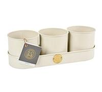 Burgon & Ball Sophie Conran - Vaso per erbe aromatiche, 3 pezzi, colore: latticello