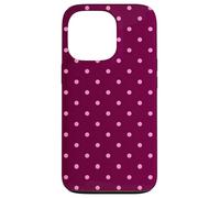 Burgundy and Pink Polka Dots Tiny Polkadots Aesthetic Custodia per iPhone 13 Pro