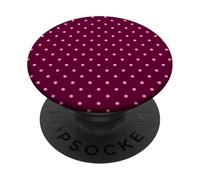 Burgundy and Pink Polka Dots Tiny Polkadots Aesthetic PopSockets PopGrip Adesivo