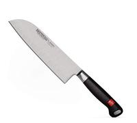 Burgvogel, Coltello Santoku Solingen, forgiato, 18 cm, Master Line, inossidabile, nero, coltello da cuoco giapponese lavabile in lavastoviglie