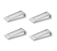 Burgwachter TKL mech 2010 - Fermaporta in plastica, trasparente, 10 cm (confezione da 4)