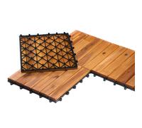BURI Fliese In Legno Akazie 30x30 Per Balcone E Terrazza Klick 1 Qm