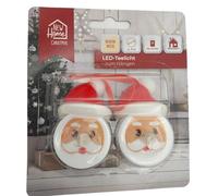 BURI Set di 2 candele a LED con Babbo Natale