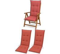 BURI Set di 2 cuscini per sedie da giardino, 120 x 48 x 7 cm, resistenti ai raggi UV, con imbottitura in schiuma spessa (terracotta)