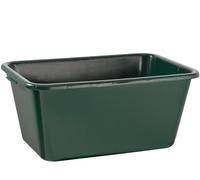 BURI Vaschetta per il cibo da 65 l, per il cavallo, adatta per alimenti, in plastica, verde, 71 x 46 cm, per la caccia