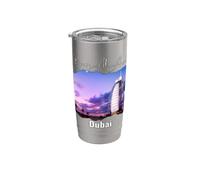 Burj Al Arab Dubai Souvenir Viaggiatori Vacanza Uomo Donna Bicchiere termico in acciaio inox doppia parete