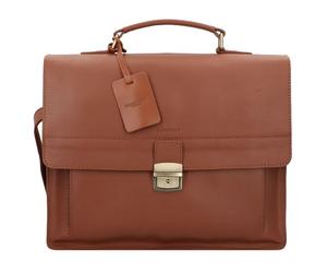 Burkely Cartella Scott vintage in pelle 38 cm marrone