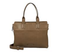 Burkely Pelle borsa da ufficio borsa shopper con scomparto per laptop Soft Skylar Workbag Tender Taupe grigio talpa