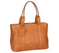 Burkely Soft Skylar Workbag 13.3" - Borsa da donna in pelle per computer portatile, elegante borsa da lavoro con dettagli argento, Cognac Cozy, Taglia unica per tutti