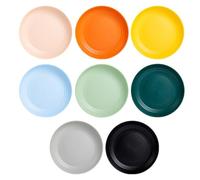 burkfeeg 8 pezzi piatto di plastica riutilizzabile, 22,5 cm / 9 pollici profondità in plastica Picnic piatto-set, Multiweg Microonde Spülmaschinenfest profondo colorato Grillteller für Outdoor Home