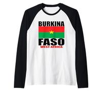 Burkina Faso: Burkinabe Burkina faso donne Burkina bandiera faso Maglia con Maniche Raglan