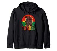 Burkina Faso - Capitano Bravo Ibrahim Traoré/Thomas Sankara Felpa con Cappuccio