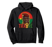 Burkina Faso - Capitano Bravo Ibrahim Traoré/Thomas Sankara Felpa con Cappuccio