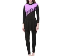 Burkini Costume da Bagno con Velo Donne Elegante Musulmano 3 Pezzi Costumi da Bagno Islamiche Hijab Burkini Modesto Swimsuit Beachwear costume da bagno da donna
