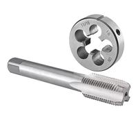 Burkit 11/16 "-16 UN Tap and Die Set mano destra, 11/16 x 16 UN Filettatura Macchina Tap e Round Die