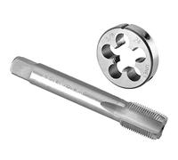 Burkit 5/8"-24 UNEF Tap and Die Set Destra | Set di maschi filettati da 5/8-24 e fustelle rotonde, utilizzati per creare e riparare fili su materiali come il metallo