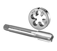 Burkit 9/16 "-24 UNEF Tap and Die Set mano destra, 9/16 x 24 UNEF Filettatura Macchina Tap e Round Die