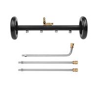 burko 16 Pollici 2 in 1 Pulitore Ad Alta Pressione per Treno Cuscinetto Pulitore Di Superficie Accessorio per Rondella Elettrica Scopa Acqua con Bacchette Estensione per La Pulizia del Pavimento