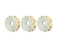 Burlete, cinta aislante de espuma insonorizada, con adhesivo, burlete de espuma, sello de puerta, burlete, para marco de puerta, huecos de ventanas, a prueba de sonido (Blanca)