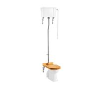 Burlington Alto Livello Scarico Singolo Toilette, Cromato & su Misura Finiture