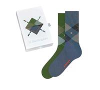Burlington Basic Gift Box M So cotone fantasia confezione di 2 paia, Calzini Uomo, Verde Green 0074, 40-46