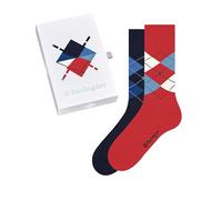 Burlington Basic Gift Box M So cotone fantasia lot de 2 paires, Calzini Uomo, Blu Sortiment 0059, 40-46