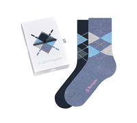 Burlington Basic Gift Box W So cotone fantasia confezione di 2 paia, Calzini Donna, Blu Blue Mix 0079, 36-41