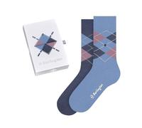 Burlington Basic Gift Box W So cotone fantasia confezione di 2 paia, Calzini Donna, Blu Blue Navy 0029, 36-41