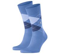 Burlington Calze Da Uomo 2 Pezzi - Manchester, Motivo A Rombi, Cotone Biologico