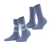Burlington Calze Donna Everyday Mix 2 Pezzi - Rombo E Uni, Taglia Unica, 36-4...