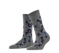 Burlington Calzini da donna Velvet Blooms W So Cotone Viscosa fantasia 1 paio, Grigio chiaro Melange 3390, 36-41, Grigio Light Grey Melange 3390, 36-41