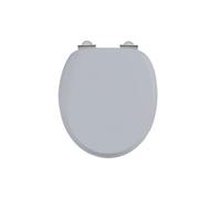 Burlington Classico Grigio Morbido Chiudere Copriwater, Cromato Raccordi, S46