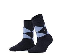 Burlington Cosy Argyle W Hp lana con suola in gomma 1 paio, Calze da casa Donna, Blu Midnight 6414, 36/41 EU