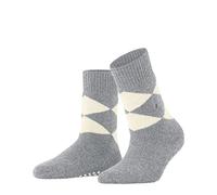 Burlington Cosy Argyle W Hp lana con suola in gomma 1 paio, Calze da casa Donna, Grigio Grey Melange 3107, 36/41 EU