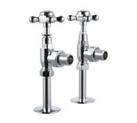 Burlington Cromato Tradizionale Angolato Valvole Radiatore R6 Chr