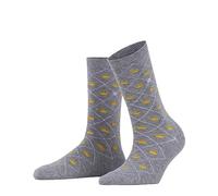 Burlington Crown W So cotone fantasia 1 paio, Calzini Donna, Grigio Light Grey 3400, 36-41