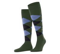 Burlington Edinburgh M KH Wolle Lang Gemustert Calze al Ginocchio, Verde Asparagus 7045, 40-46 Uomo