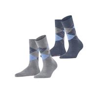 Burlington Everyday Argyle Donna Calze in morbido cotone pettinato