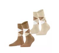 Burlington Everyday Argyle Donna Calze in morbido cotone pettinato